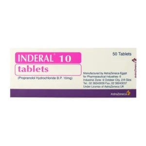 Inderal 10mg 50 Tablets