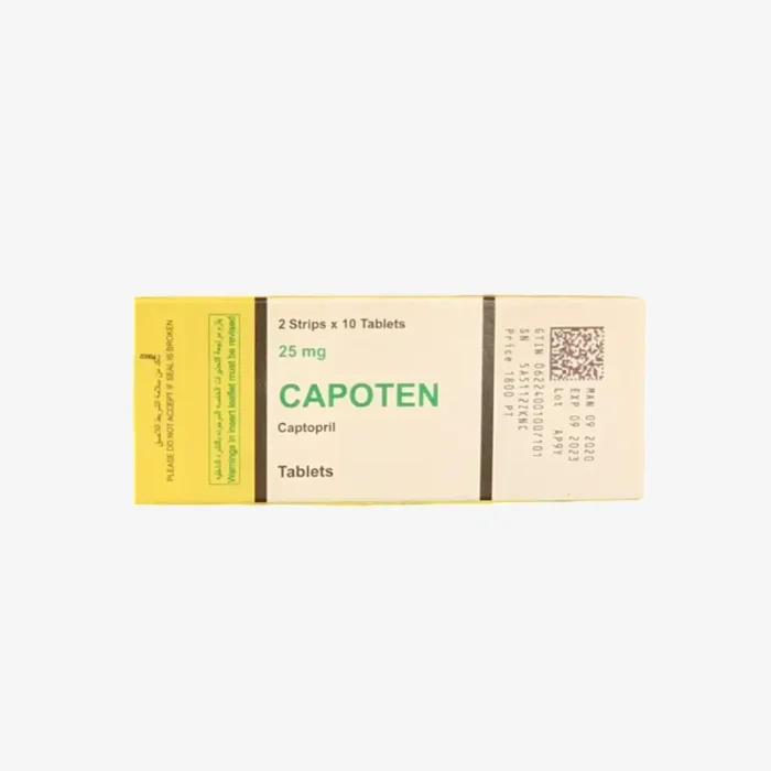 Capoten 25mg 20 Tablets