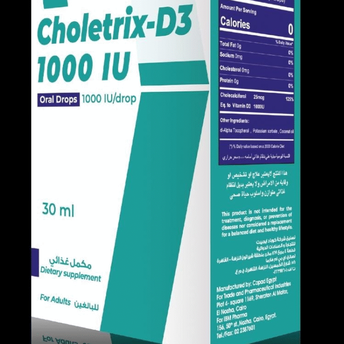 Choletrix-D3 1000IU Oral Drops 30ml