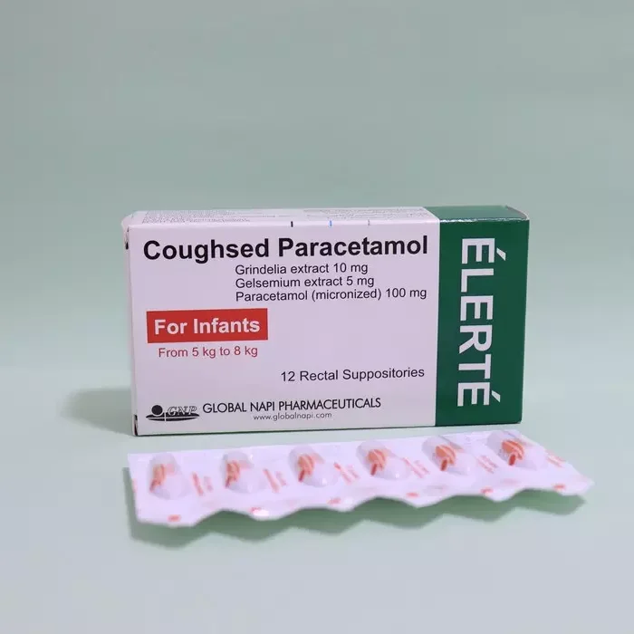Coughsed Paracetamol Infants 12 Rectal Suppositories