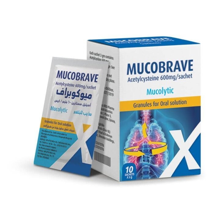 Mucobrav 600mg 10 Sachets