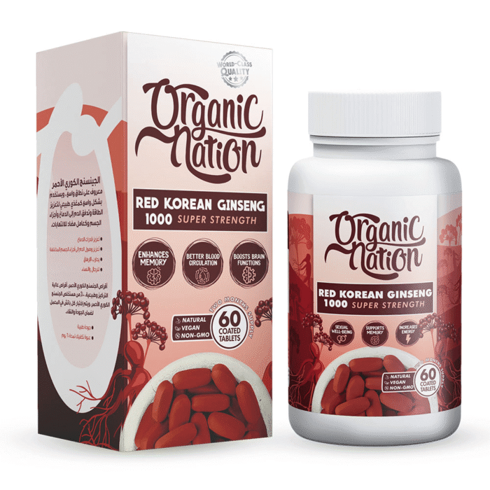 Organic Nation Red Ginseng 60 Tablets Organic Nation Red Ginseng 60 Tablets