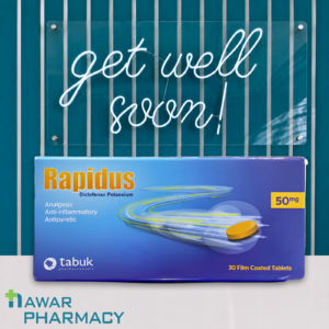 Rapidus 50mg 30 Tablets