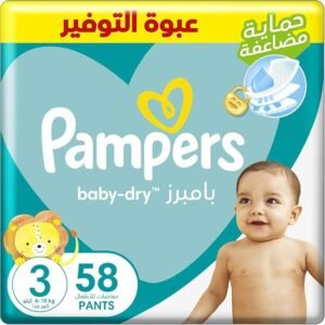 Pampers Baby-dry Size 3 6-10KG 58 Diapers